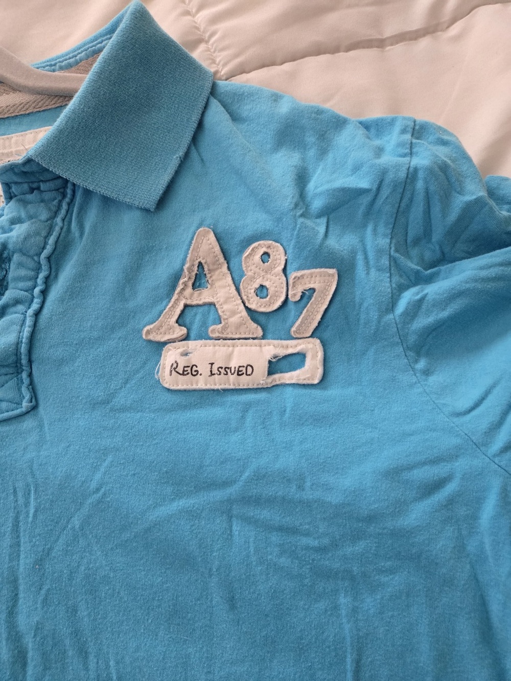 Aeropostale Light Blue Polo with A87 Patch